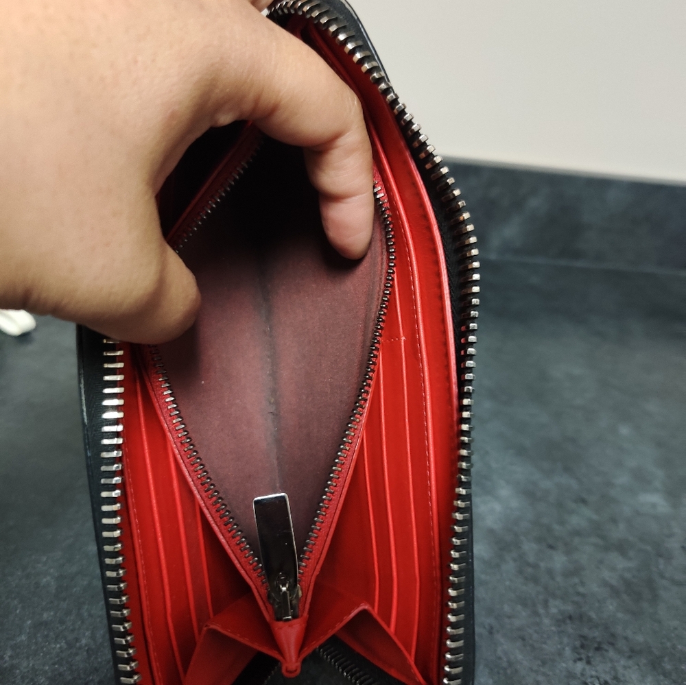 Christian Louboutin blue spiked zippy wallet - Picture 10 of 14